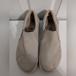 Birkenstock Oswego Canvas Slip-On Shoes Beige Mens Size 41 US 8-8.5 Narrow